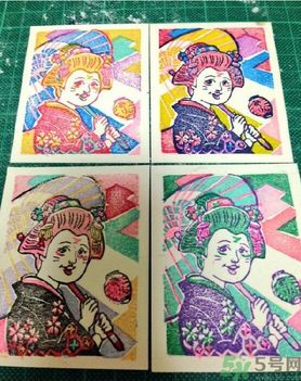 幫圖章上色，同個模板不同風(fēng)情。