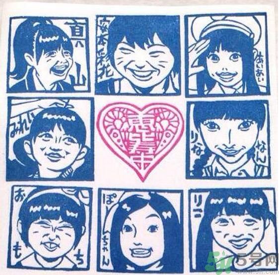 幫圖章上色，同個模板不同風(fēng)情。