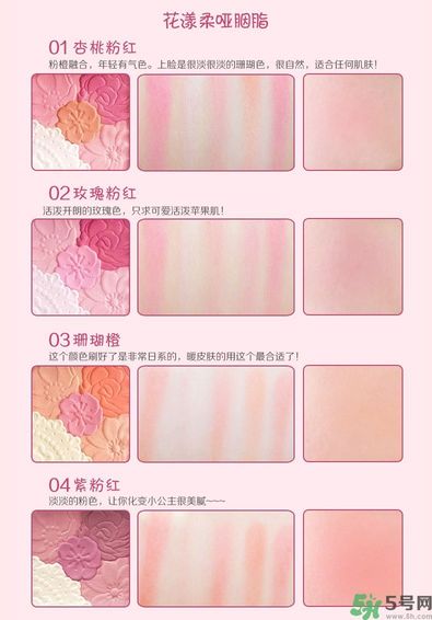 canmake花瓣腮紅色號(hào)對(duì)比圖？canmake五色花瓣腮紅試色