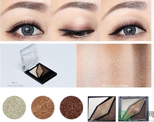 凱朵kate覺醒鉆光閃耀杏仁三色眼影色號(hào)試色對比圖 凱朵kate覺醒鉆光閃耀杏仁三色眼影色號(hào)試色對比圖