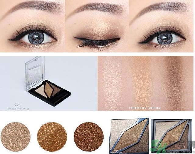 凱朵kate覺醒鉆光閃耀杏仁三色眼影色號(hào)試色對比圖 凱朵kate覺醒鉆光閃耀杏仁三色眼影色號(hào)試色對比圖