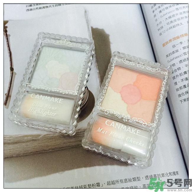 canmake花瓣腮紅色號(hào)對(duì)比圖？canmake五色花瓣腮紅試色