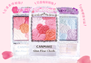 canmake花瓣腮紅色號對比圖？canmake五色花瓣腮紅試色