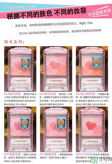 canmake花瓣腮紅色號對比圖？canmake五色花瓣腮紅試色