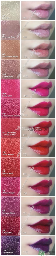serge lutens口紅色號(hào) serge lutens口紅試色圖 serge lutens口紅色號(hào) serge lutens口紅試色圖
