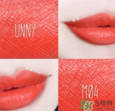 unny啞光唇膏筆色號 unny啞光旋轉(zhuǎn)口紅試色