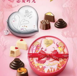 godiva2017情人節(jié)巧克力多少錢？sanrio和?歌帝梵合作情人節(jié)巧克力