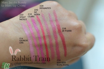 marc jacobs口紅色號(hào)試色 marc jacobs口紅試色圖