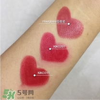hourglass唇膏筆和kiko唇膏筆哪個好_試色對比圖 hourglass唇膏筆和kiko唇膏筆哪個好_試色對比圖