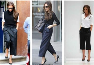 黑色闊腿褲配什么上衣？黑色闊腿褲搭配上衣圖片