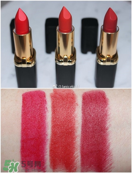 歐萊雅2017全新啞光唇膏色號_試色圖 歐萊雅2017全新啞光唇膏色號_試色圖