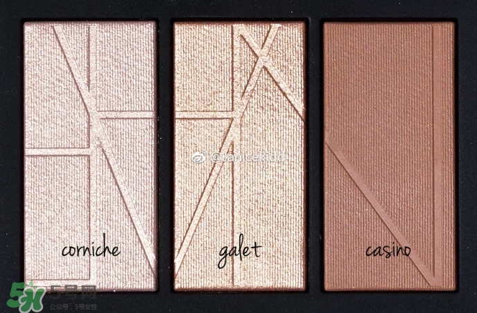 nars2017高光修容盤色號_試色圖