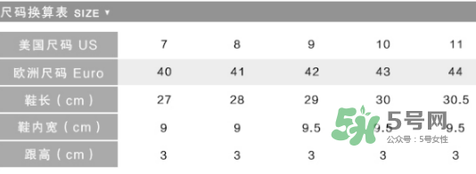 teva涼鞋鞋碼怎么選？teva鞋碼對照表