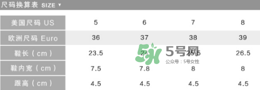 teva涼鞋鞋碼怎么選？teva鞋碼對照表