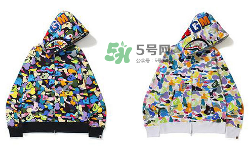 a bathing ape彩色鯊魚衛(wèi)衣多少錢？bape彩色迷彩鯊魚外套價格