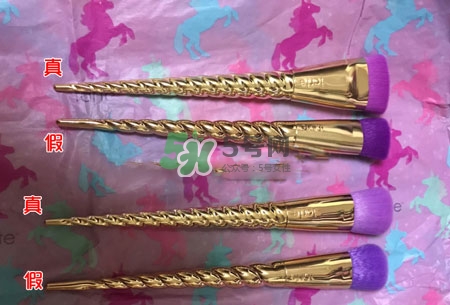 tarte獨角獸化妝刷真假辨別對比圖 tarte獨角獸化妝刷真假辨別對比圖