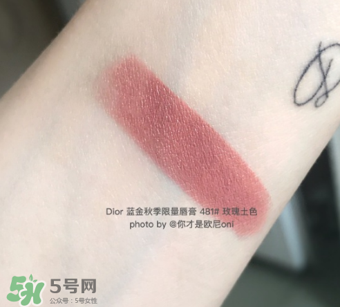 迪奧481口紅試色 dior秋季限定唇膏481試色圖 迪奧481口紅試色 dior秋季限定唇膏481試色圖