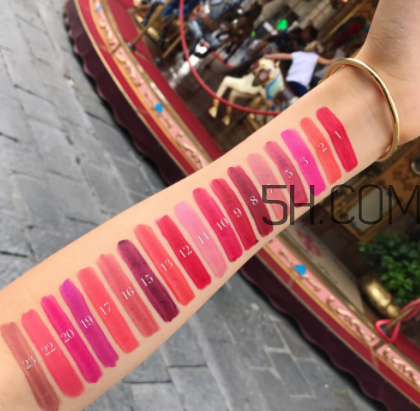 YSL時(shí)尚印記絲絨唇釉試色圖_色號