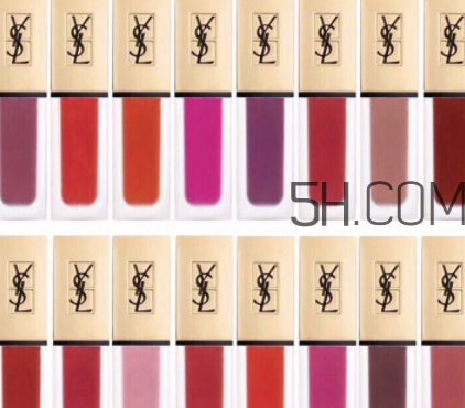 YSL時(shí)尚印記絲絨唇釉試色圖_色號