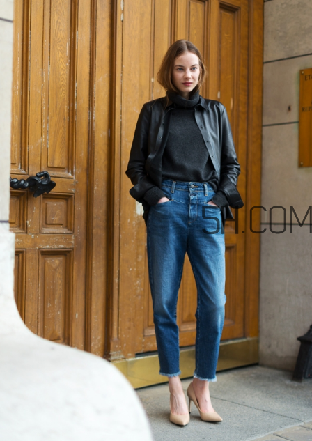 皮衣配牛仔褲好看嗎？皮衣和牛仔褲怎么搭配？