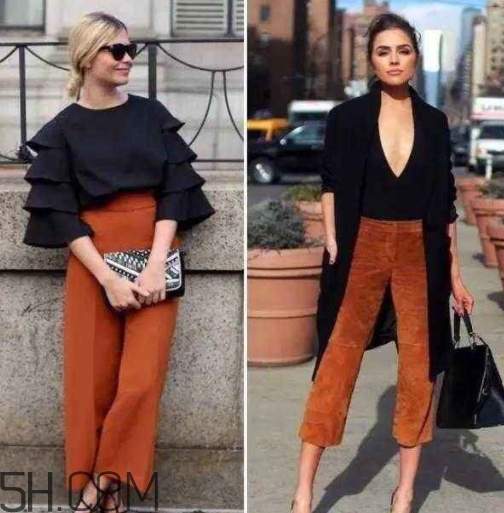 焦糖色褲子配什么顏色外套？焦糖色褲子怎么搭配圖片