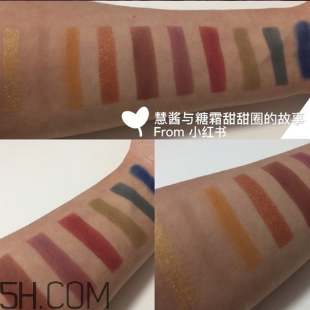 jeffree star androgyny眼影盤色號(hào)_試色圖