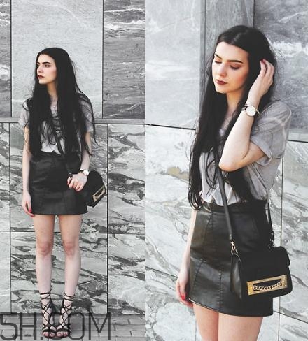 皮裙搭配什么鞋子好看？皮裙搭配鞋子圖片