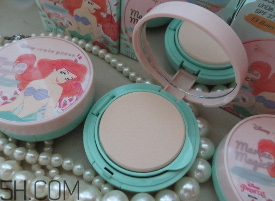 cute press小美人魚氣墊粉餅色號(hào)_試色圖