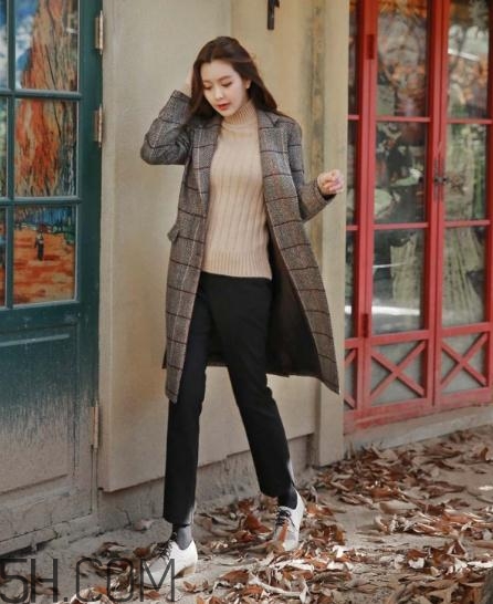 韓版格子大衣怎么搭配？韓版格子大衣搭配圖片