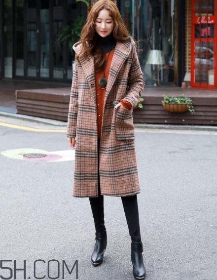韓版格子大衣怎么搭配？韓版格子大衣搭配圖片
