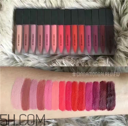 burberry啞光絲絨唇釉色號試色_評測 burberry啞光絲絨唇釉色號試色_評測