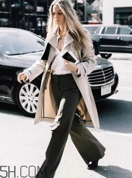 闊腿褲配大衣好看嗎？冬天闊腿褲配大衣圖片