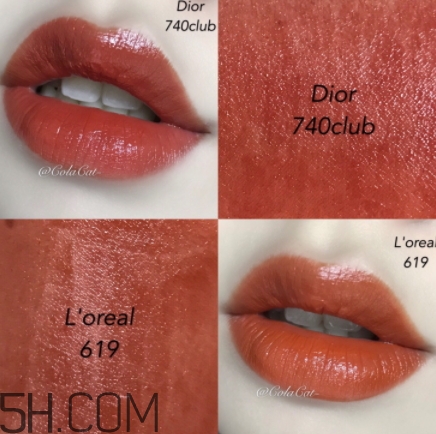 歐萊雅619和迪奧740像嗎？歐萊雅619秋葉和迪奧740對比