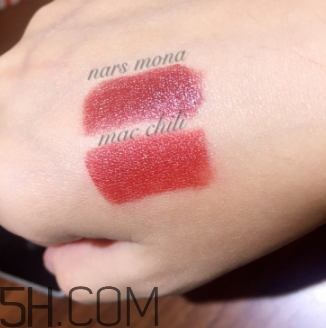 nars mona和mac chili顏色一樣嗎？nars mona和chili試色對比