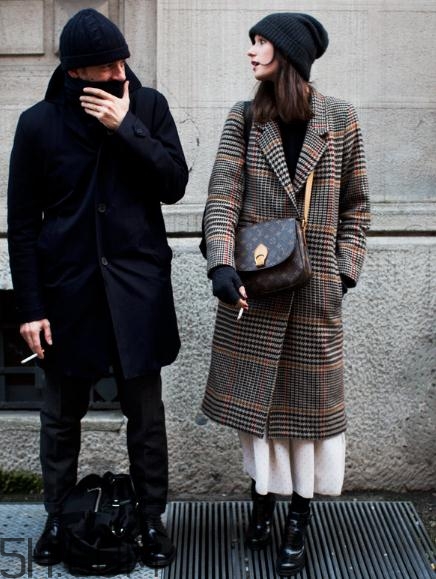 棕色格子大衣怎么搭配？棕色格子大衣搭配圖片