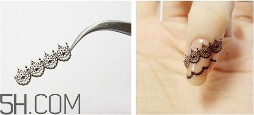 手指粗做什么美甲好看？蕾絲美甲怎么做教程圖解