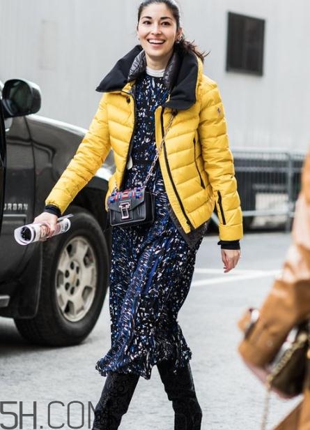 黃色棉服怎么搭配？黃色棉襖搭配圖片