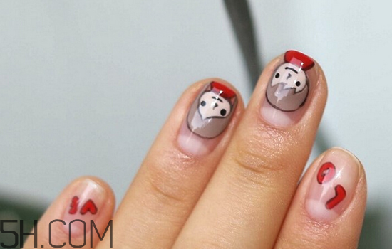 做磨砂美甲多少錢？卡通人物美甲教程步驟