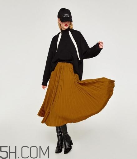 焦糖色半身裙怎么搭配？焦糖色半身裙搭配圖片