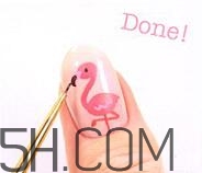 為什么美甲店做的指甲不容易掉？ins火烈鳥美甲圖案教程