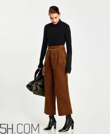 焦糖色闊腿褲配什么鞋子？焦糖色闊腿褲搭配鞋子圖片