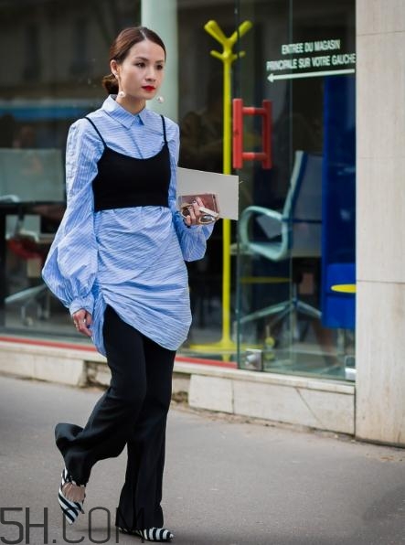 黑色喇叭褲搭什么上衣？黑色喇叭褲搭配上衣圖片