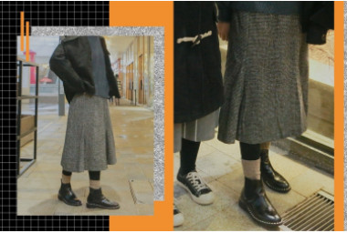 格子裙搭配毛衣好看吧 就算冬也不要放棄裙子 格子裙搭配毛衣好看吧 就算冬也不要放棄裙子