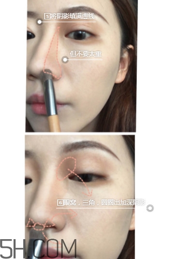 鼻影修容教程 鼻影修容圖解 鼻影修容教程 鼻影修容圖解