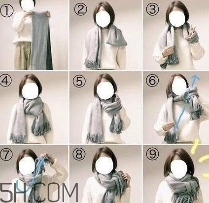 水波大圍巾怎么系好看？水波大圍巾系法圖解