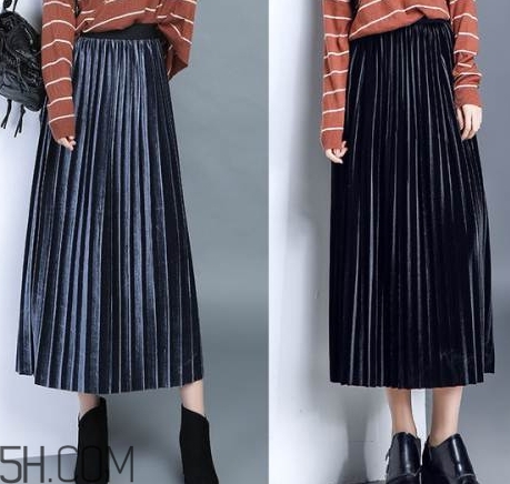 金絲絨百褶裙搭配什么上衣？