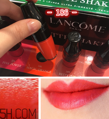 蘭蔻搖搖樂(lè)啞光唇釉186是什么顏色？蘭蔻氣墊光霧唇露試色