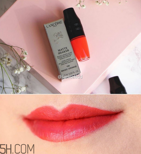 蘭蔻搖搖樂(lè)啞光唇釉186是什么顏色？蘭蔻氣墊光霧唇露試色