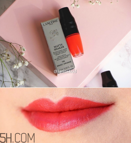 蘭蔻搖搖樂(lè)啞光唇釉186是什么顏色？蘭蔻氣墊光霧唇露試色