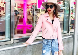 粉色皮衣怎么搭配好看？甜美機(jī)車(chē)少女風(fēng)